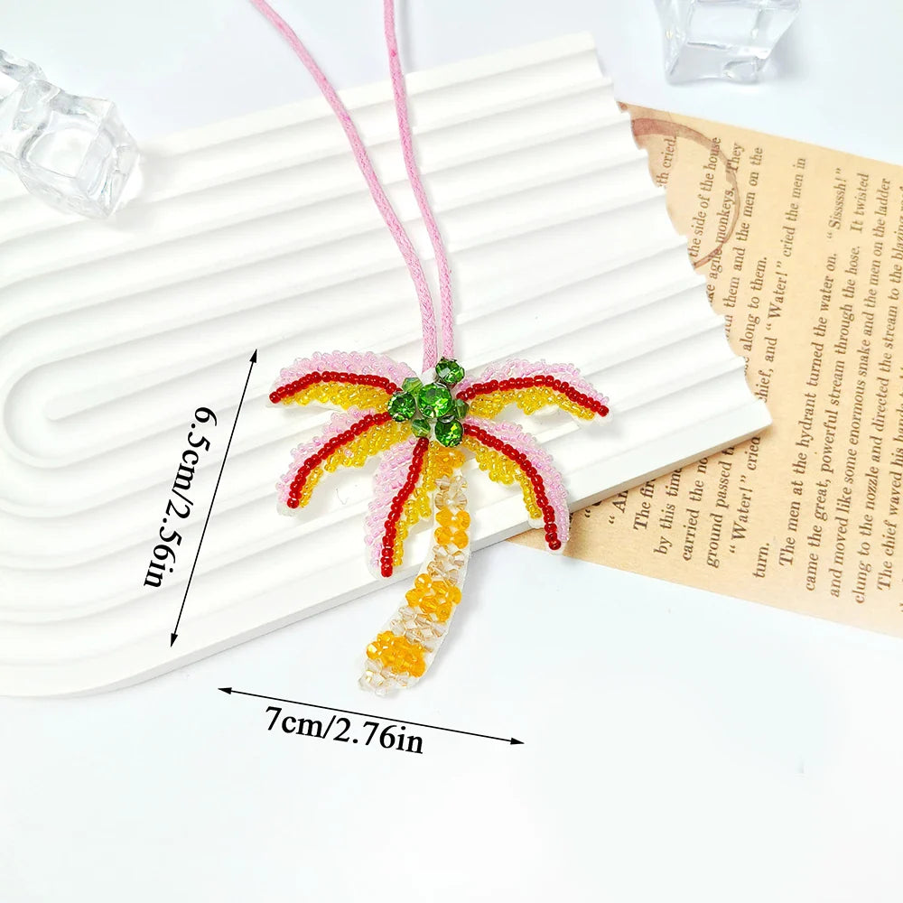 Coconut Tree Sequin Patch Keyring Bag Pendant Handmade D3 - Tophatter Daily Deals