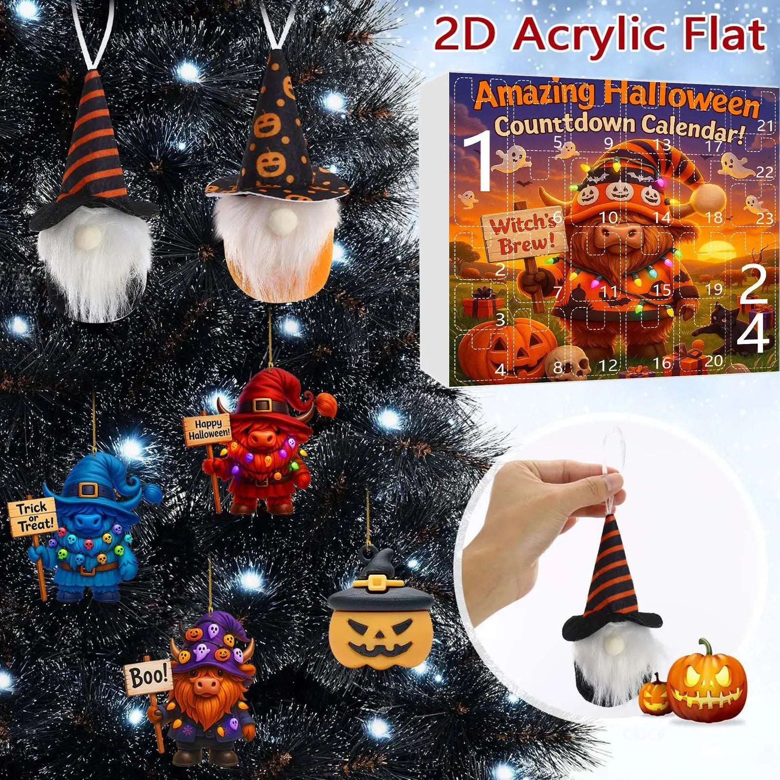 Halloween Gnome Advent Calendar Plush Countdown 2025 - Tophatter Daily Deals