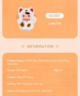 Genuine Pop Mart Pucky Roly-Poly Kitty Series - Vinyl Plush Blind Box Animals - Tophatter Daily Deals