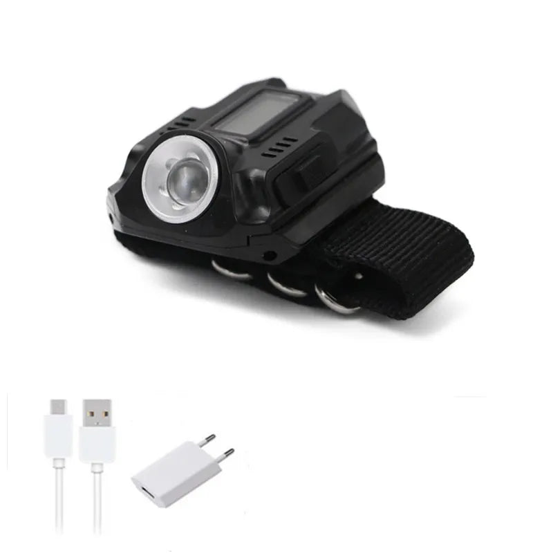 Portable Wrist Light USB Rechargeable Tactical LED Handsfree Type C - Tophatter Daily Deals