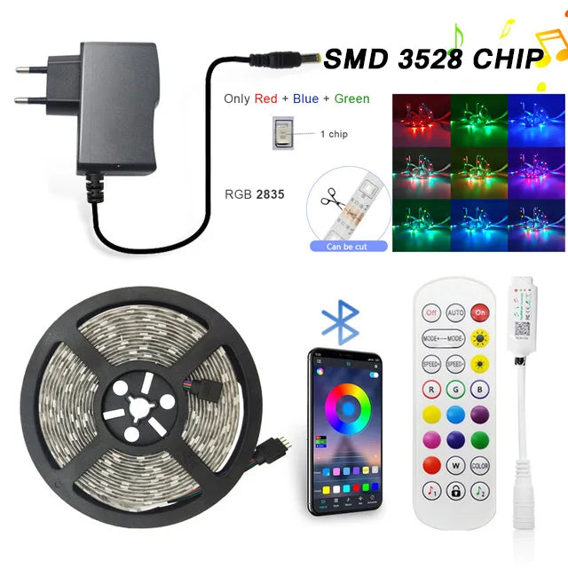 RGB LED Strip Lights 2835 App Music Sync Ambient Decor - Tophatter Daily Deals