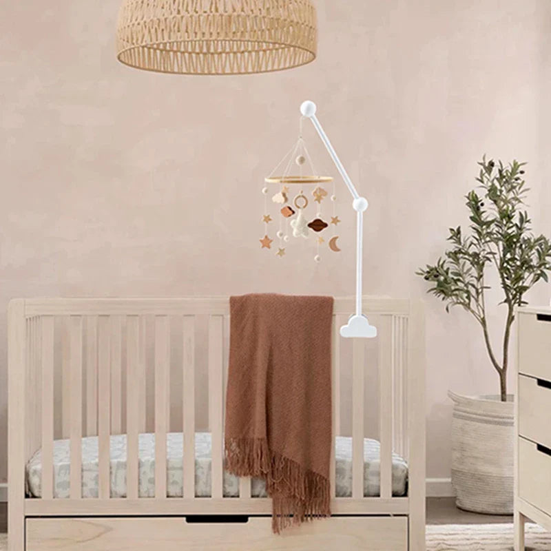 Wooden Crib Mobile Bracket Newborn Sensory Toys Soothing - Tophatter Daily Deals