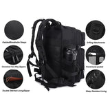 45L Tactical Backpack with Built-In Cooler Black Backpacks - Tophatter Daily Deals