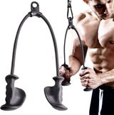 Rope Pulldown Attachment Cable Handle Black Fitness - Tophatter Daily Deals