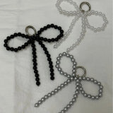 Beaded Pearl Bow Keychain Y2K Bag Charm Cute Gift Accessory - Tophatter Daily Deals
