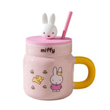 Miffy Ceramic Cup With Straw 540ml Animals - Tophatter Daily Deals