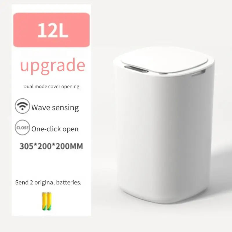 Smart Sensor Trash Bin With Flip Lid For Home Touchless - Tophatter Daily Deals