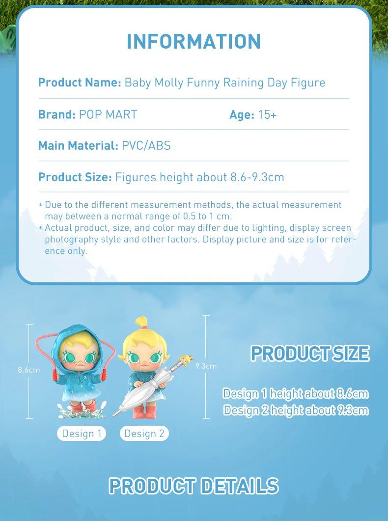 Genuine Pop Mart Baby Molly Funny Raining Day Figure Anime - Tophatter Daily Deals