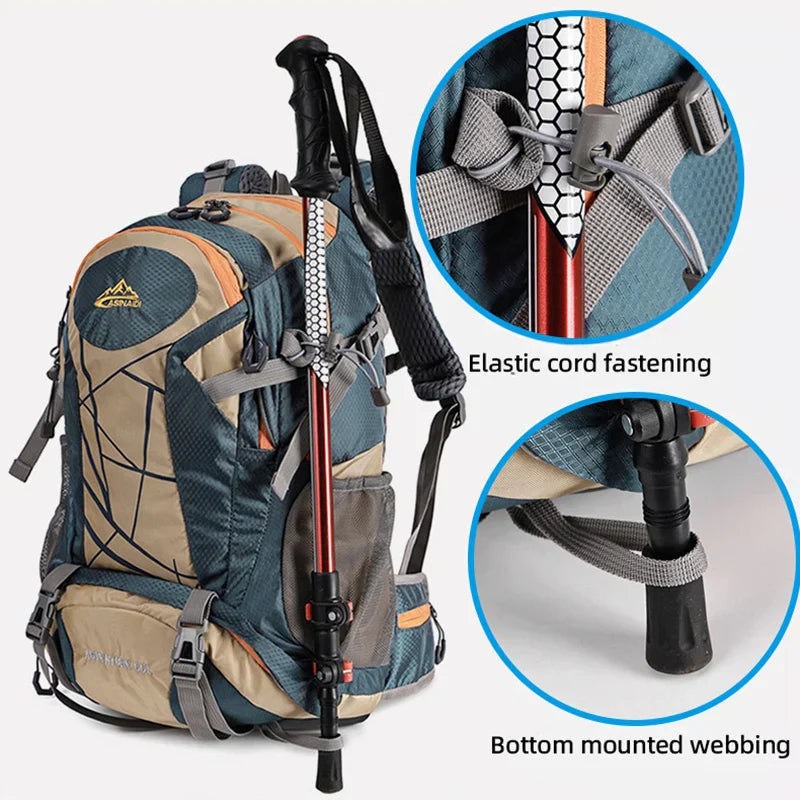 Climbing Camping Backpack Gear Storage Blue Backpacks - Tophatter Daily Deals