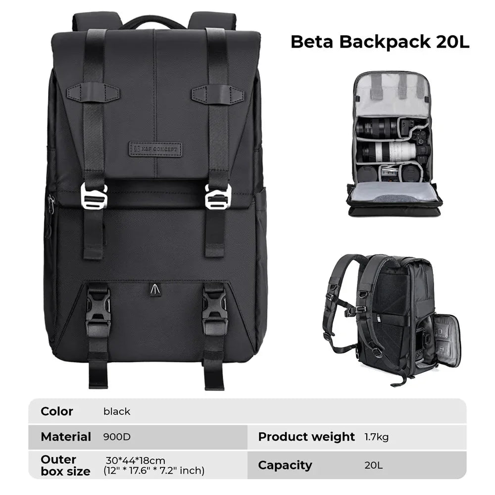 Camera Backpack for Camping Black Backpacks - Tophatter Daily Deals