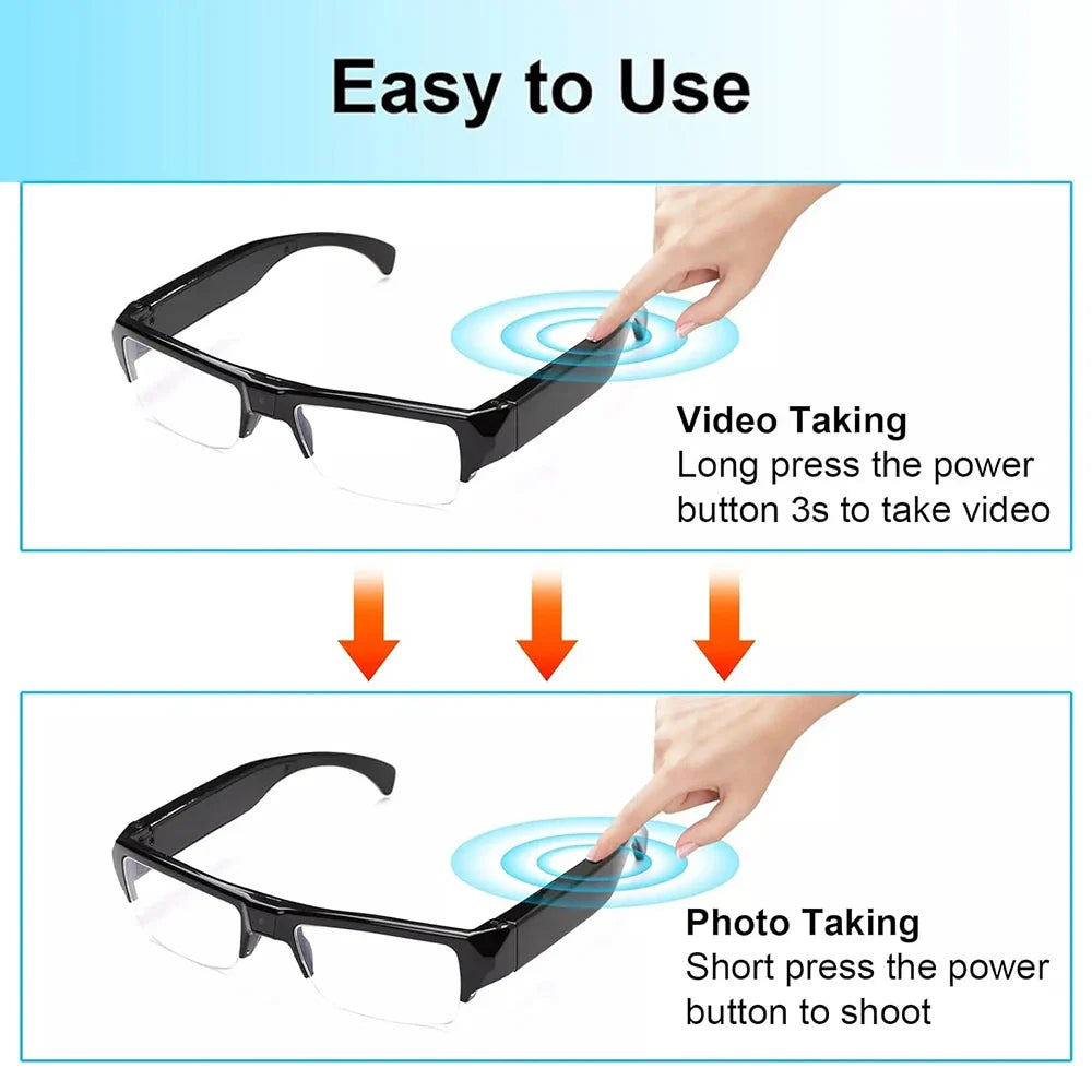 1080P Mini Camera Smart Glasses Portable Sports Glasses - Tophatter Daily Deals