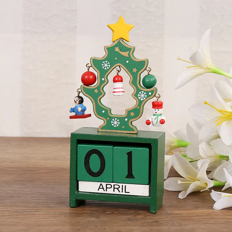 Christmas Wooden Countdown Calendar Ornament Tabletop Decor - Tophatter Daily Deals