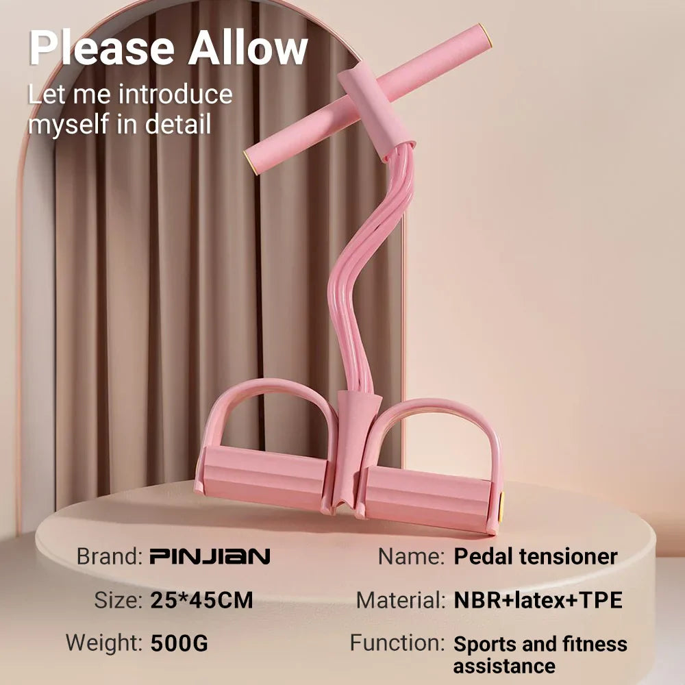 Resistance Band 6 Tube Pedal Puller Fitness Trainer - Tophatter Daily Deals