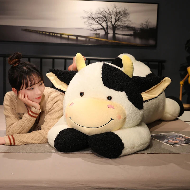 Milk Dairy Cow Plush Toy Stuffed Animal Cattle Animals - Tophatter Daily Deals