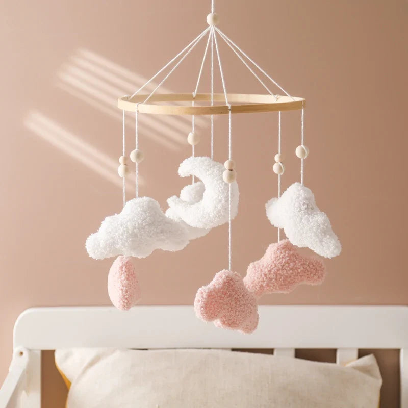 Wooden Crib Mobile Felt Bear Musical Newborn Sensory Toys - Tophatter Daily Deals