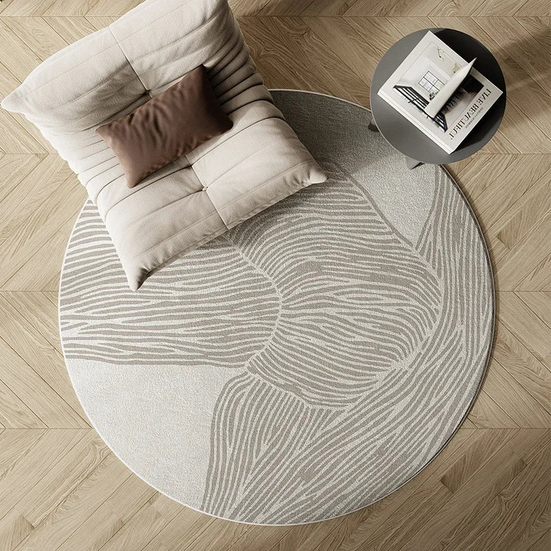 Round Area Rug Faux Cashmere Wabi Sabi Fall 2025 Cozy FYR lint-free 1 - Tophatter Daily Deals