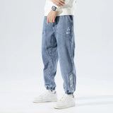 Stretchy Relaxed Men's Denim Joggers - Baggy Tapered, Denim - Tophatter Daily Deals