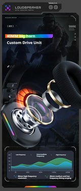Wireless Gaming Headset Tri Mode Bluetooth Wired Immersive - Tophatter Daily Deals