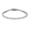Moissanite 2mm Tennis Bracelet Sterling Silver White 3mm - Tophatter Daily Deals