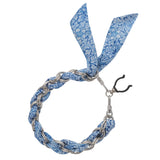 FashionStix Luxury Songbird Silk Satin scarf with Chain Wrist Strap with Clip Holder Accessories - Tophatter Daily Deals