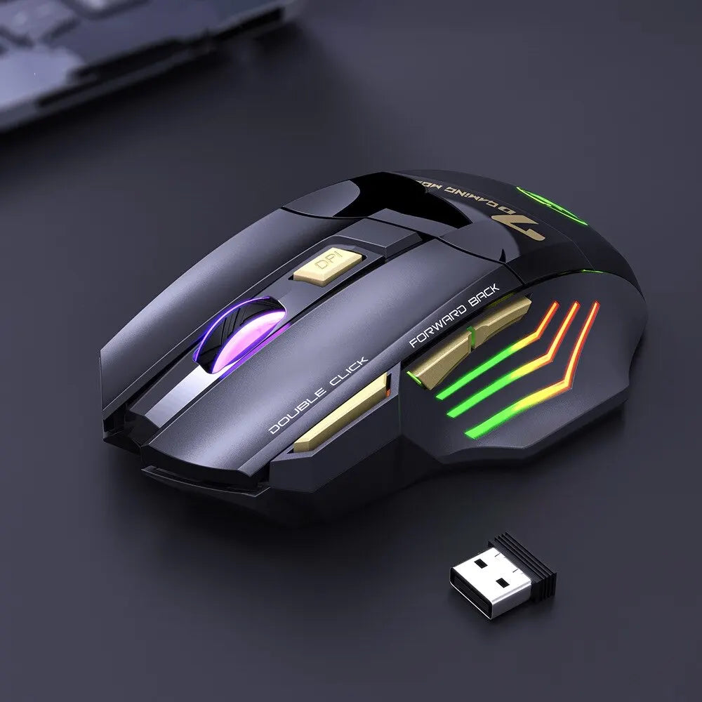 Wireless Gaming Mouse 3200DPI Dual Mode Rechargeable - Tophatter Daily Deals