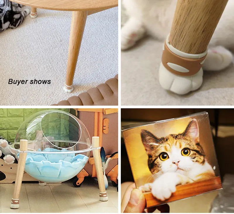 Silicone Chair Leg Caps Cat Claw Foot Pads Home Decor Animals - Tophatter Daily Deals