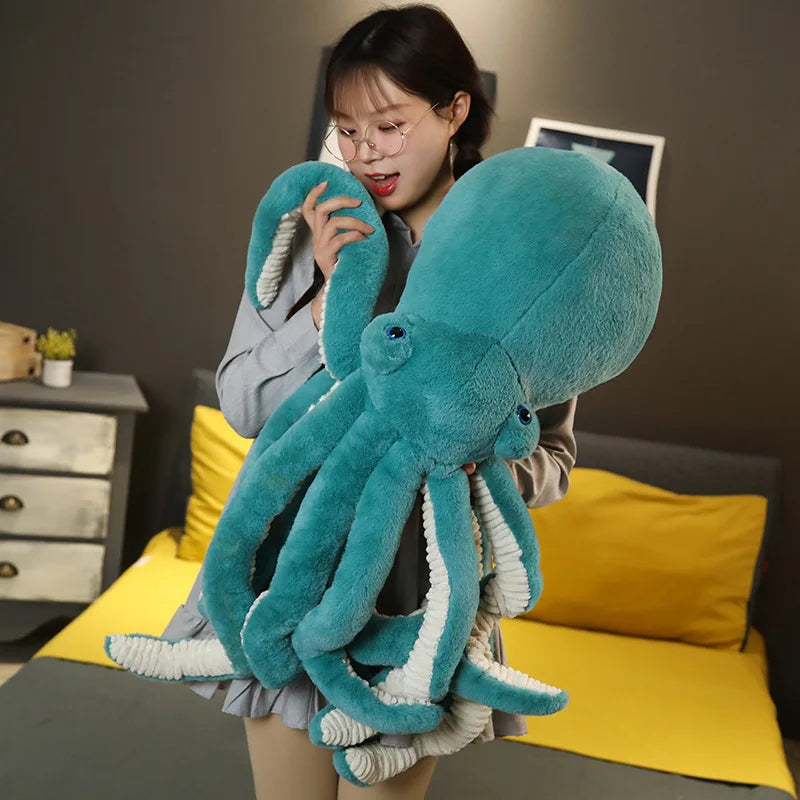 Plush Octopus Toy Lifelike Stuffed Sea Creature Pillow - Tophatter Daily Deals