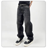 Oversized Men's Jeans - Straight Cut, Washed Denim, Autumn - Tophatter Daily Deals