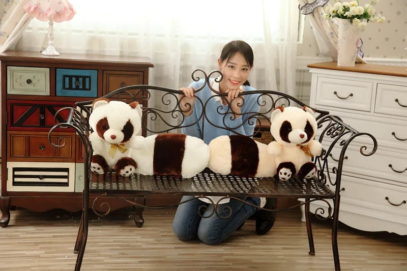 Raccoon Plush Toy Long Tail Bear Huge Animals - Tophatter Daily Deals