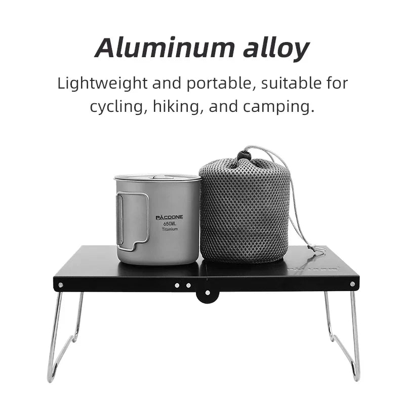 Camping Portable Folding Table Black Camp Furniture - Tophatter Daily Deals
