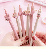 4 Kawaii Rabbit Mechanical Gel Ink Pens School Office Writing Supplies Stationery Pen 0.5mm Animals - Tophatter Daily Deals