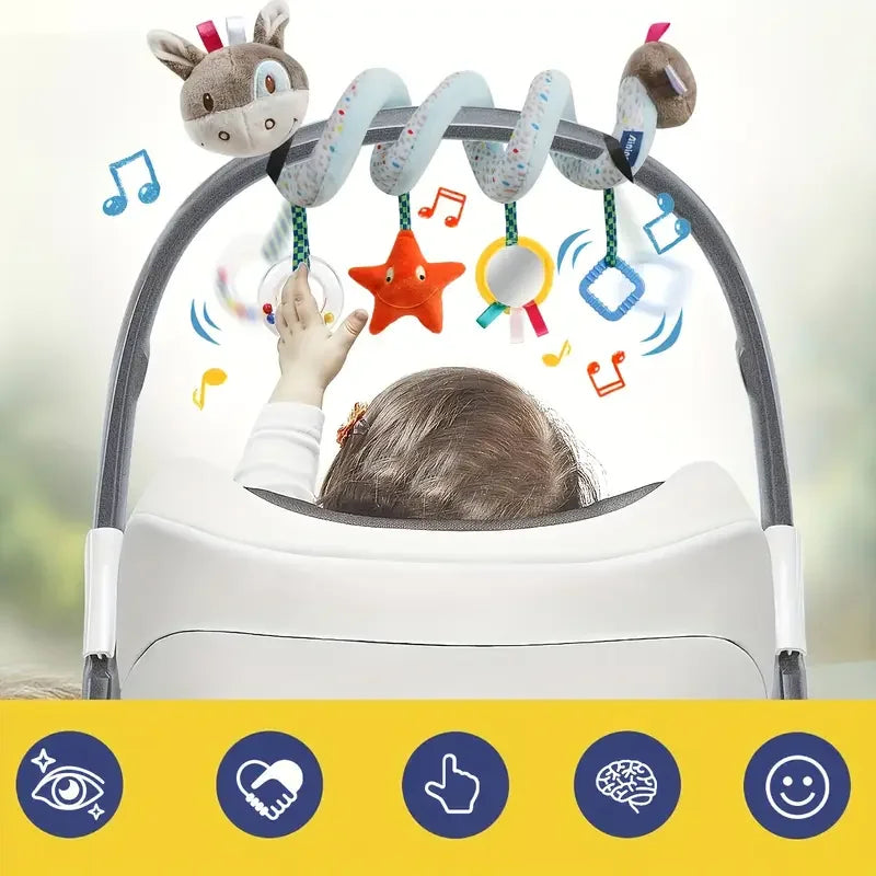 Spiral Plush Stroller Toy Portable Newborn Sensory Toys - Tophatter Daily Deals