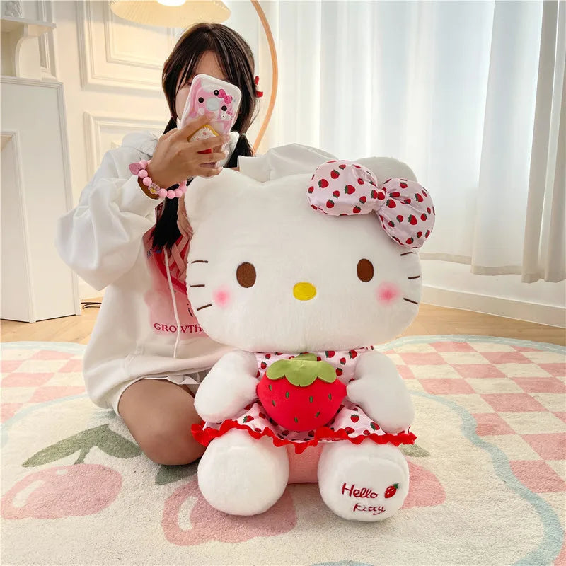 Sanrio Hello Kitty Strawberry Dress Plush Toy Food - Tophatter Daily Deals