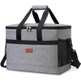 32L Large Soft Cooler Bag with Hard Liner Grey Camping & Hiking - Tophatter Daily Deals