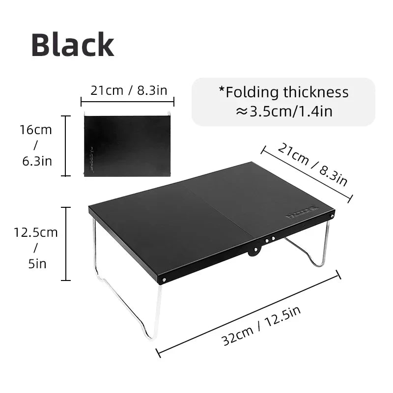 Camping Portable Folding Table Black Camp Furniture - Tophatter Daily Deals