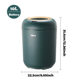 Motion Sensor Trash Can Small Plastic Smart Bin Hands Free Dark green 10L - Tophatter Daily Deals