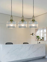 Japandi Glass Pendant Light Japanese Nordic Hanging Lamp Warm - Tophatter Daily Deals