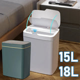 Smart Sensor Trash Can 15L 18L Touchless Quiet Waterproof - Tophatter Daily Deals