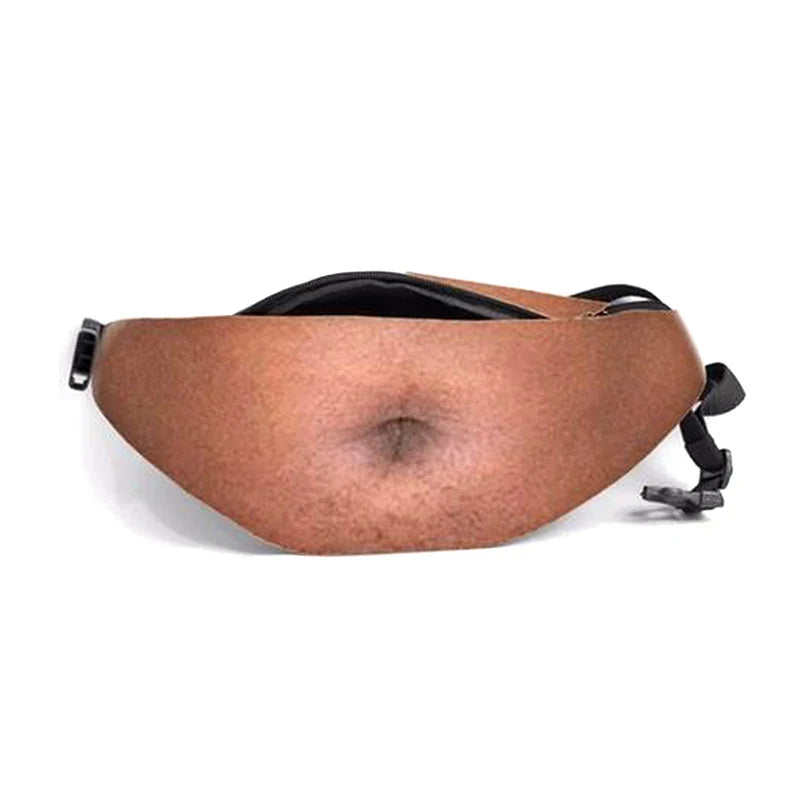 Funny Dad Bod Money Belt Bag Men Travel Bags Flesh Color Creative Fanny Pack Beer Fat Belly Bum Pouch Waist Bag A9 - Tophatter Daily Deals
