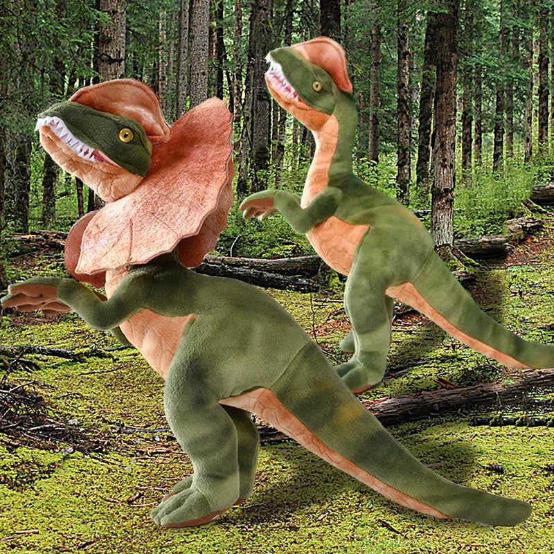 Dilophosaurus Plush Toy Double Crest Soft Dino Collectible - Tophatter Daily Deals
