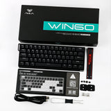 Mechanical 60 Percent Hot Swap Keyboard Aluminum RGB Hall - Tophatter Daily Deals