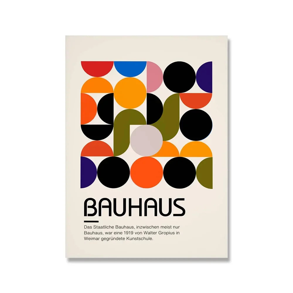 Bauhaus Canvas Wall Art Print Pink Quote Modern Nordic 6 - Tophatter Daily Deals