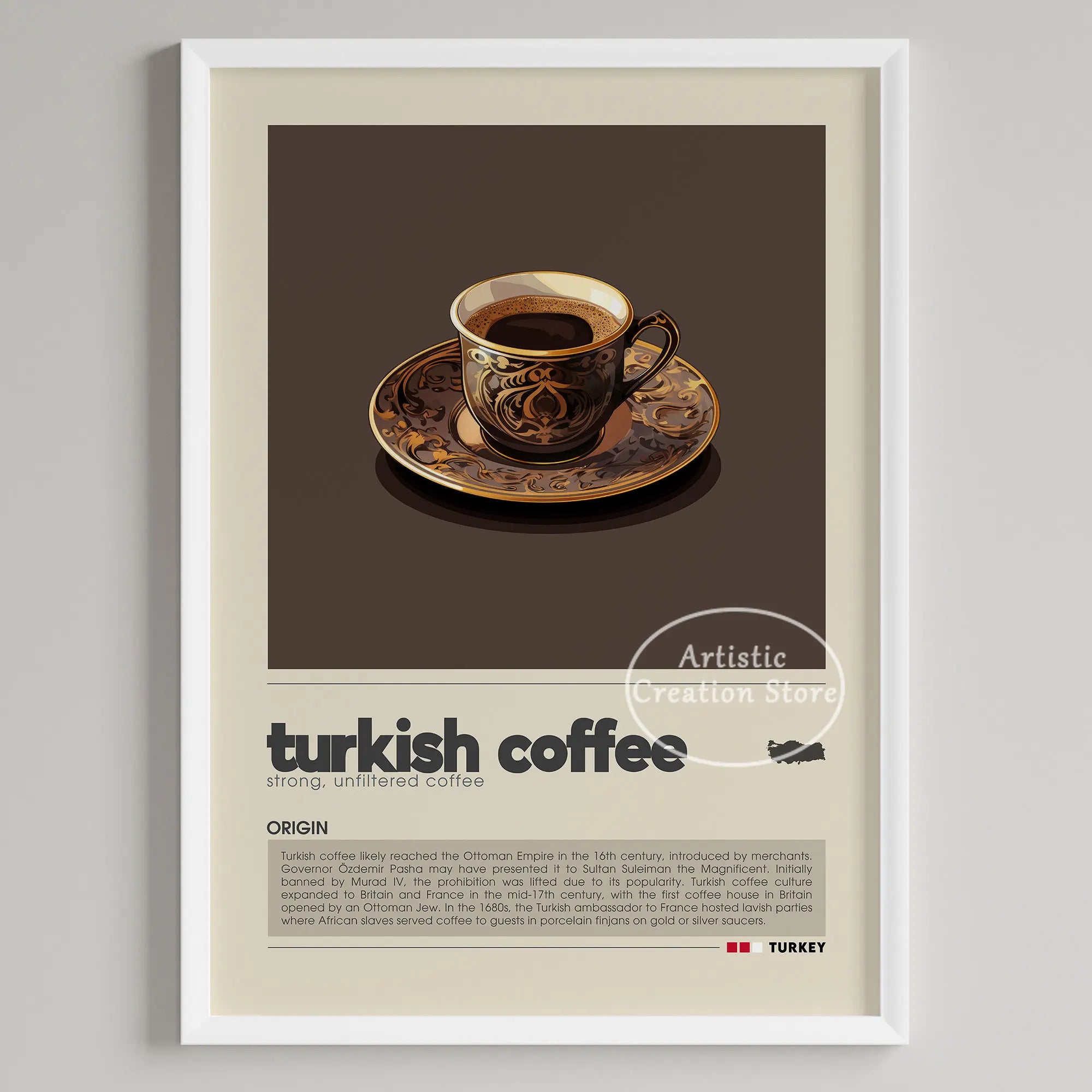 Coffee Wall Art Six Panel Minimalist Kitchen Cafe Decor 4 - Tophatter Daily Deals