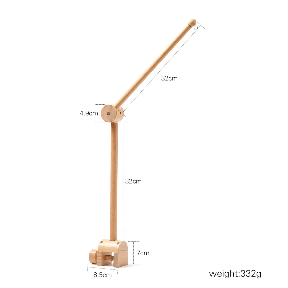 Wooden Crib Mobile Bracket Newborn Sensory Toys Soothing - Tophatter Daily Deals