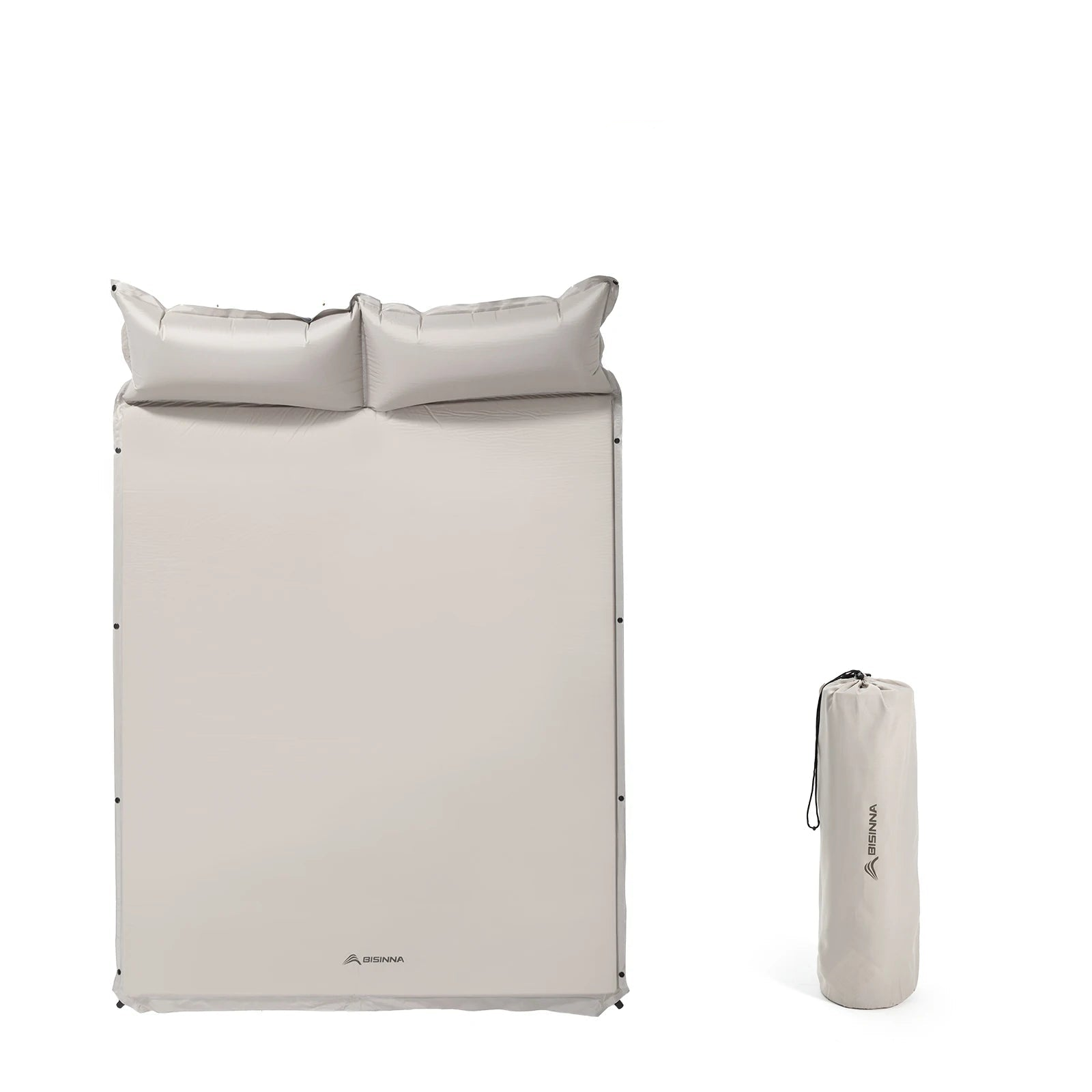 Self-Inflating Camping Mattress with Built-In Pillow Grey Camping & Hiking - Tophatter Daily Deals