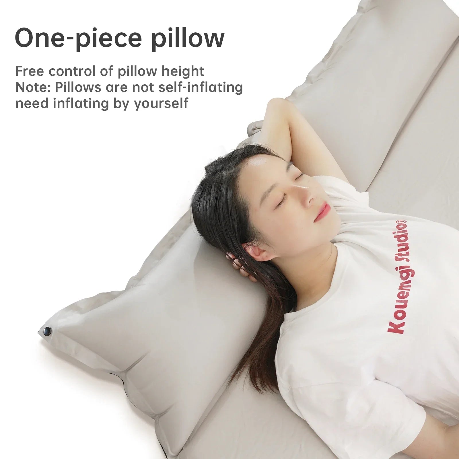 Self-Inflating Camping Mattress with Built-In Pillow Grey Camping & Hiking - Tophatter Daily Deals