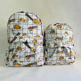 Sanrio Gudetama White Backpack Rucksack Schoolbags Travel Lazy Egg Food - Tophatter Daily Deals