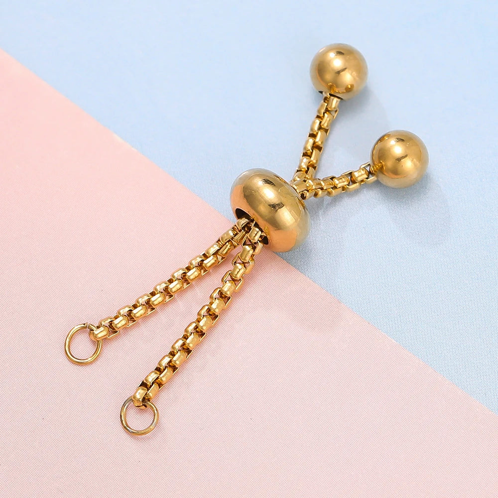 Stainless Steel Bracelet Extenders Adjustable Slider 3Pc - Tophatter Daily Deals