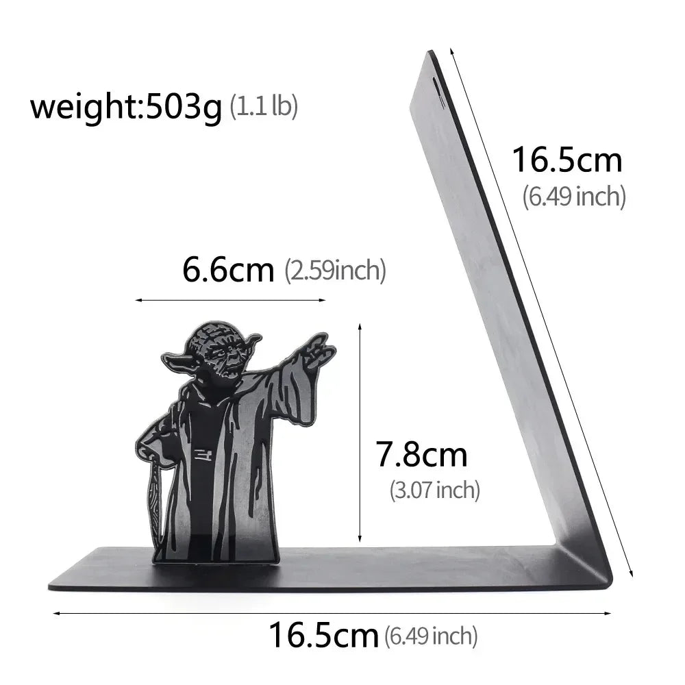 Master Yoda Bookend Sturdy Book Support Table Desk Decoration Classic Character Book Holder for Men Women Movie Fans 1PCS - Tophatter Daily Deals
