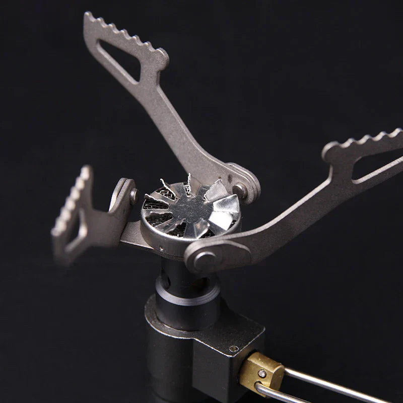 Mini Camping Stove with Adapter Grey Camp Cooking - Tophatter Daily Deals